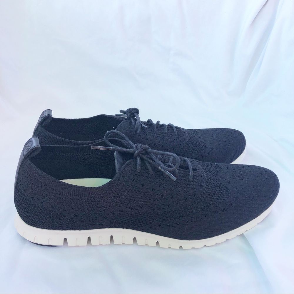 COLE HAAN | NWOT BLACK ZEROGRAND STITCHLITE WINGTIP OXFORD SNEAKERS SIZE 10 - Picture 7 of 12